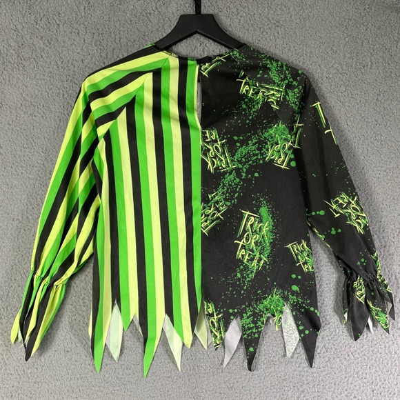 Spirit Halloween Clown Costume Kids Medium Green Black Trick or Treat Outfit - Picture 10 of 11